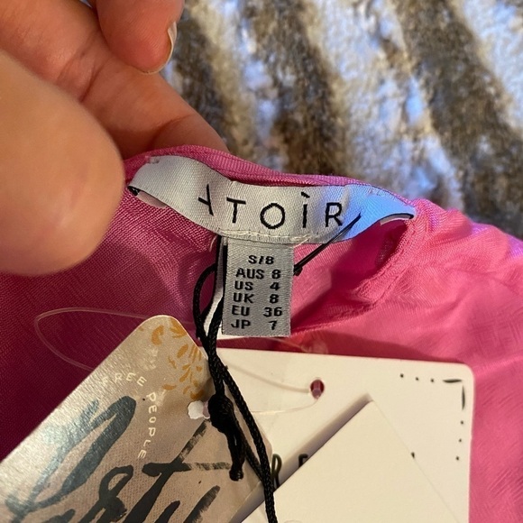 Atoir Women’s The Paris Dress Pink Size 4 Wrap MIDI Party High Slit Barbiecore - Picture 7 of 11